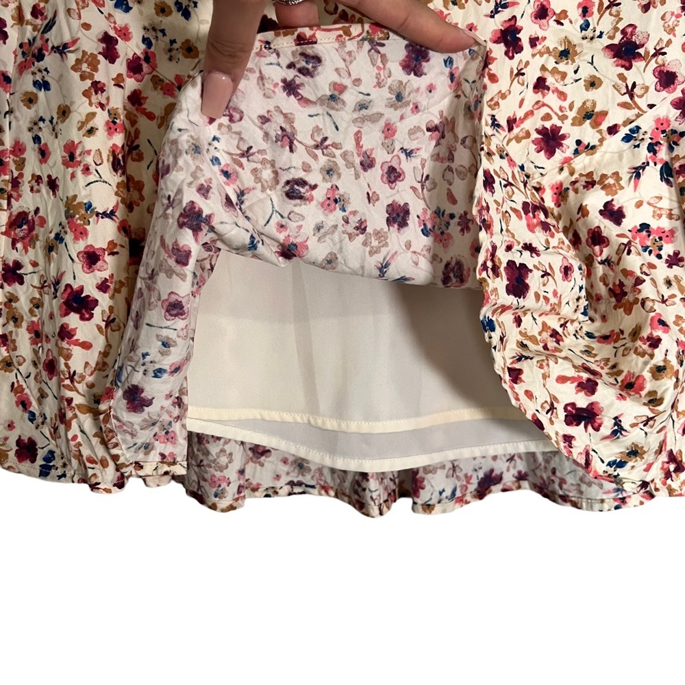 Ro & De High Waisted Floral Zip Up Skirt S - Picture 6 of 12
